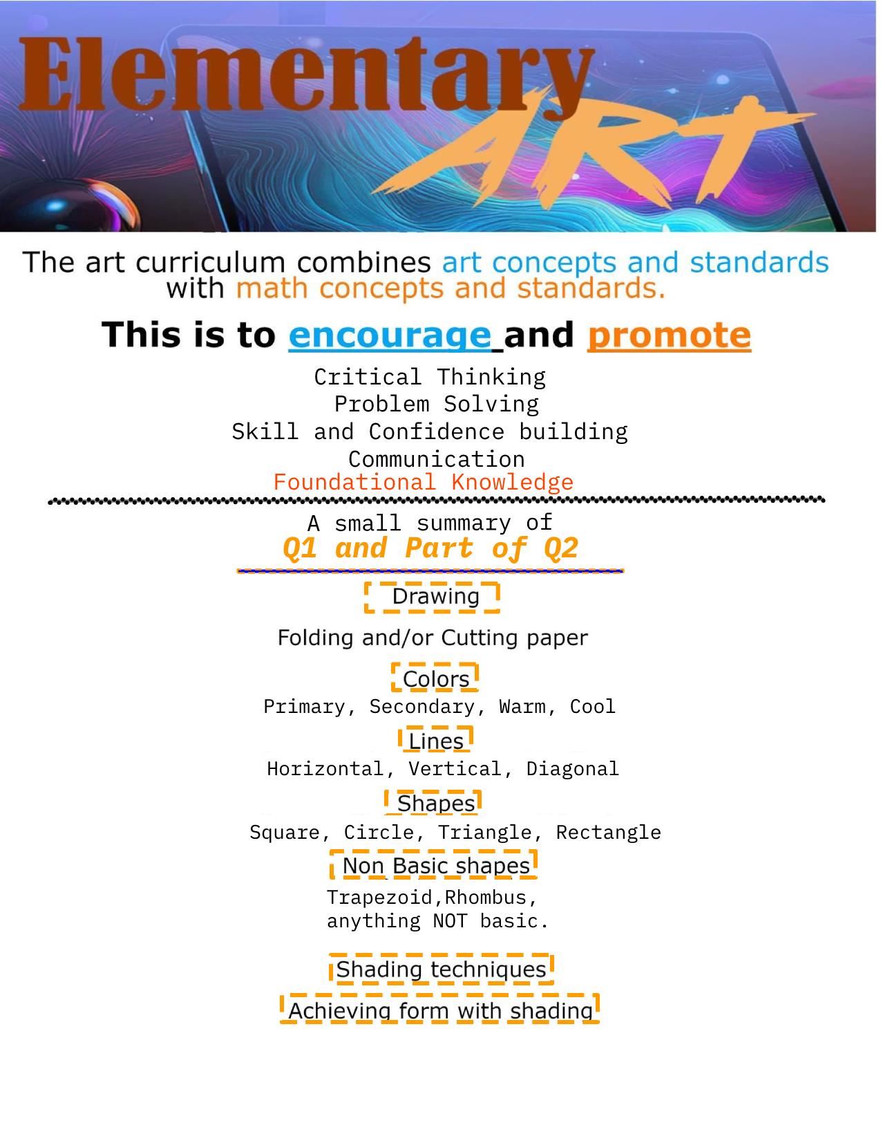 Curriculum Page 1